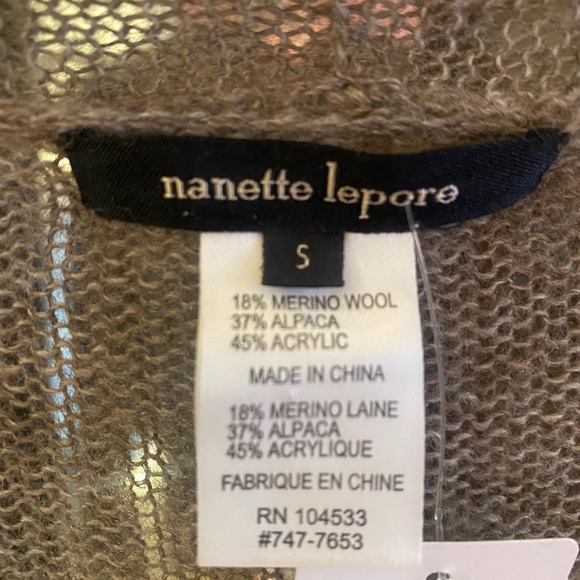 NANETTE LEPORE lacy v-neck sweater ,size S - Picture 4 of 6